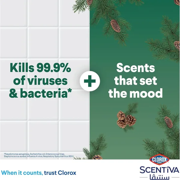 Clorox Scentiva Disinfectant Cleaner Mediterranean Pine Forest Bleach Free 3 Litres (4)