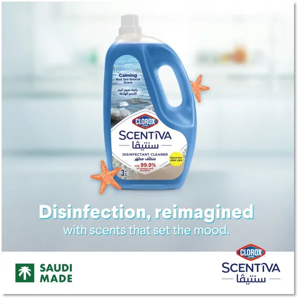 Clorox Scentiva Calming Red Sea Breeze Scent Disinfectant Cleaner Bleach Free 3 Litres (3)
