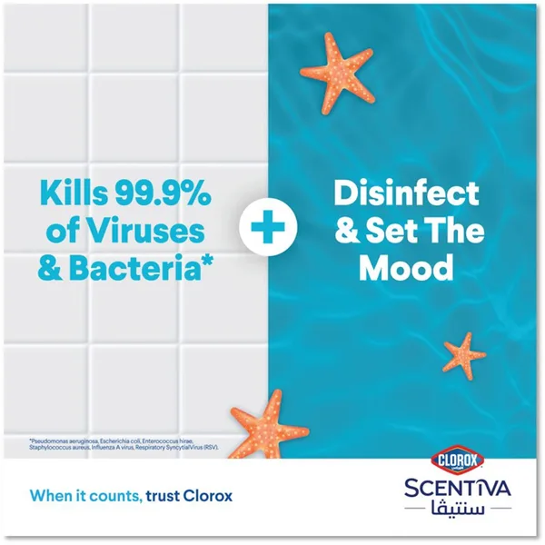 Clorox Scentiva Calming Red Sea Breeze Scent Disinfectant Cleaner Bleach Free 3 Litres (4)