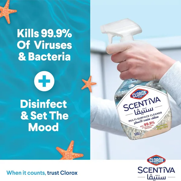 Clorox Scentiva Calming Red Sea Breeze Scent Multi-Surface Cleaner Spray Bleach Free 500 ml (3)