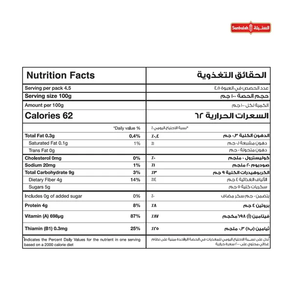 بازيلاء خضراء مع جزر 450جم (4)