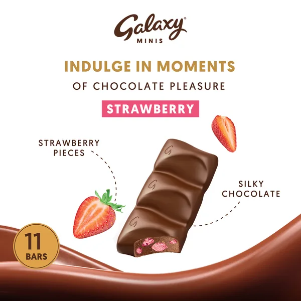 Galaxy Minis Strawberry Chocolate Bars 137.5 g (2)
