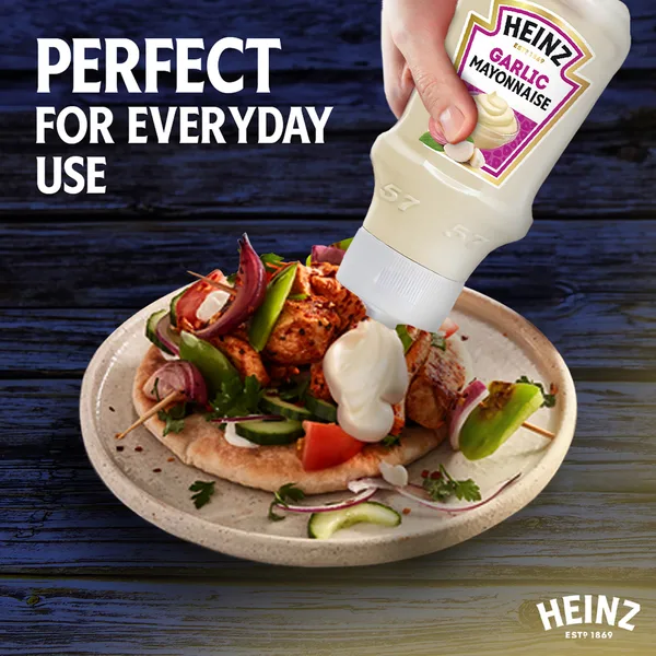 Heinz Real Garlic Mayonnaise Top Down Squeezy Bottle 225 ml (3)