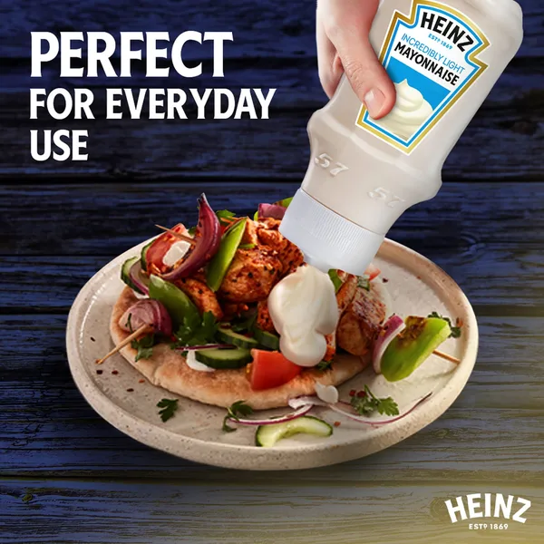 Heinz Incredibly Light Mayonnaise Top Down Squeezy Bottle 400 ml (3)