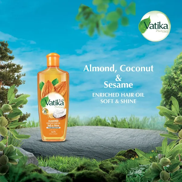 Vatika Naturals Almond Coconut & Sesame Enriched Hair Oil Soft & Shine 300 ml (2)