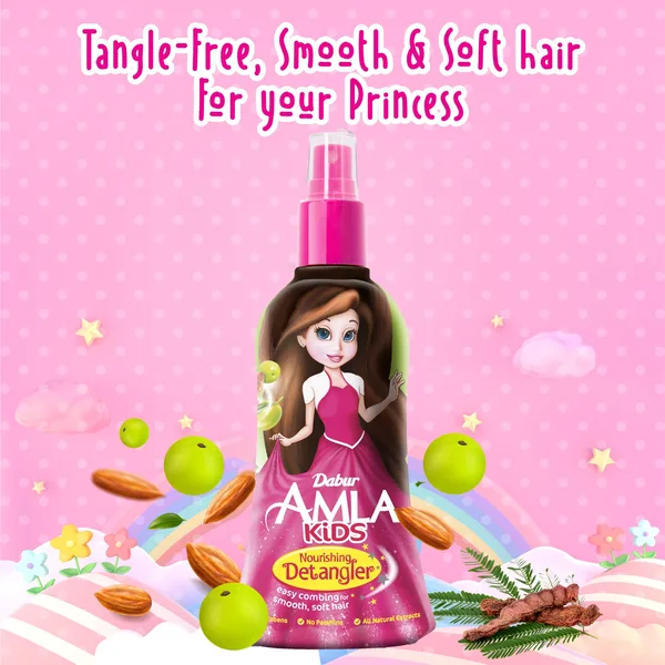 Dabur Amla Nourishing Kids Detangler Hair Oil with Olive & Almond 200 ml (2)