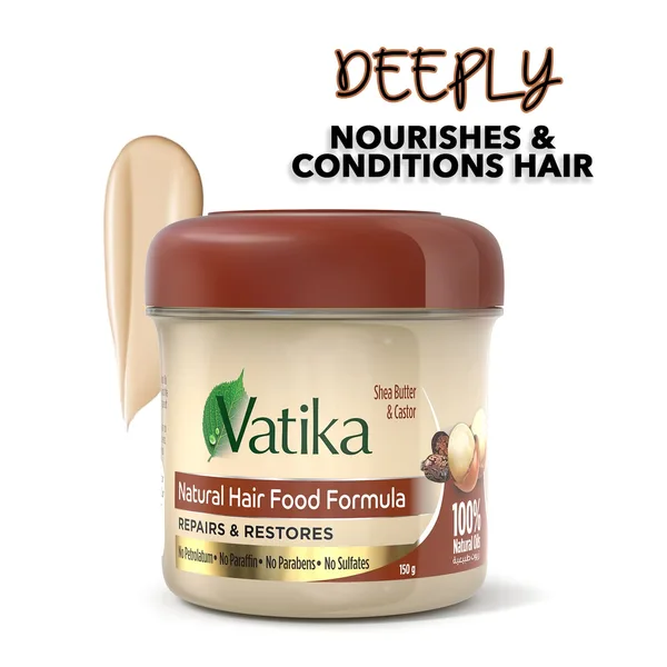 Dabur Vatika Shea Butter & Castor Natural Hair Food Formula 150 ml (2)