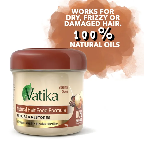 Dabur Vatika Shea Butter & Castor Natural Hair Food Formula 150 ml (4)