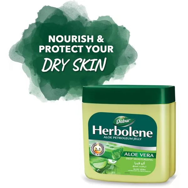 Dabur Herbolene Aloe Petroleum Jelly Enriched with Aloe Vera and Vitamin E 425 ml + 115 ml (2)