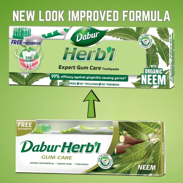 Dabur Herbal Neem Toothpaste with Neem Extract Value Pack 2 x 150 g (2)