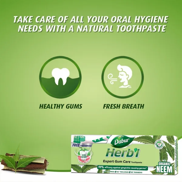Dabur Herbal Neem Toothpaste with Neem Extract Value Pack 2 x 150 g (3)