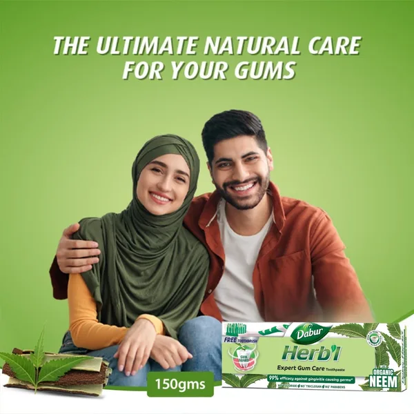 Dabur Herbal Neem Toothpaste with Neem Extract Value Pack 2 x 150 g (6)