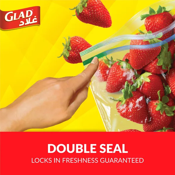 Glad Storage Zipper Bags, Size 16.8cm x 18cm 50 pcs (2)