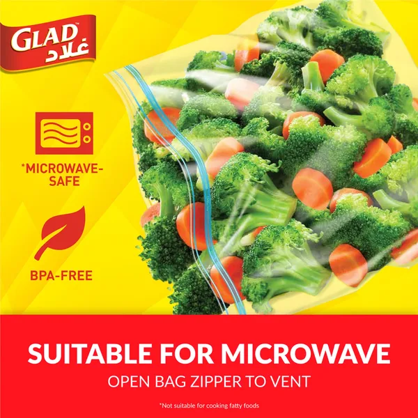 Glad Storage Zipper Bags, Size 16.8cm x 18cm 50 pcs (3)