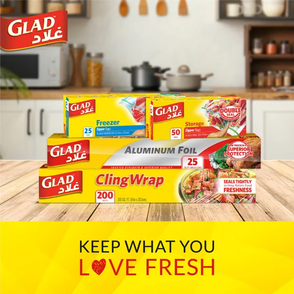 Glad Storage Zipper Bags, Size 16.8cm x 18cm 50 pcs (6)