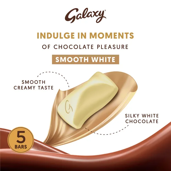 Galaxy Chocolate Multipacks White Chocolate Bars 5 x 38 g (2)