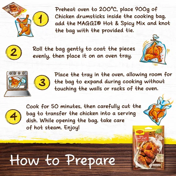Maggi Hot and Spicy Cooking Mix 34 g (5)