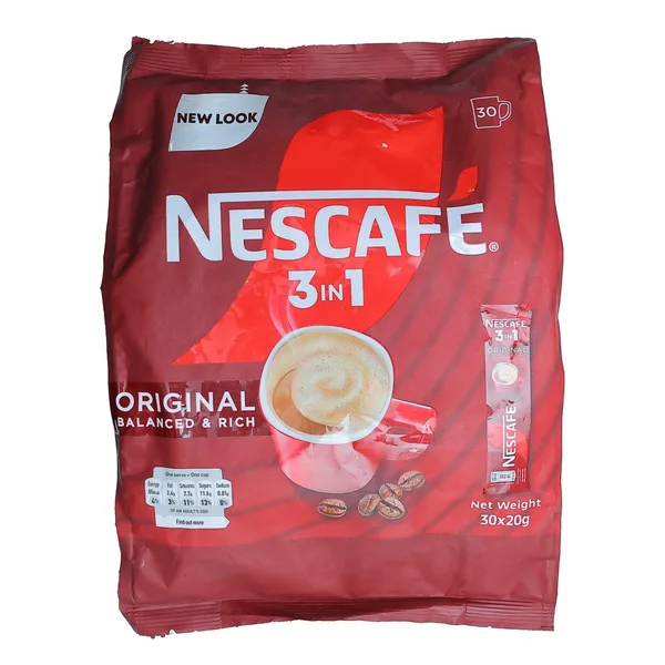 Nescafe 3 in 1 Original Instant Coffee 30 x 20 g