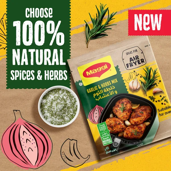 Maggi Garlic and Herbs Mix for Air Fryer 65 g (3)