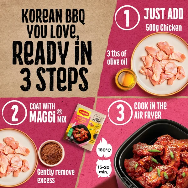 Maggi Korean BBQ Mix Ideal for Air Fryer 65 g (5)