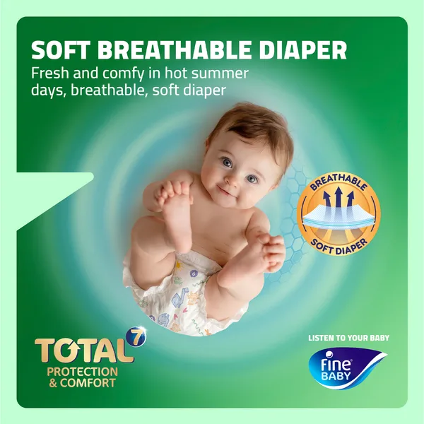 Fine Baby Total 7 Diapers Size 6 Junior 16+ kg Mega Pack 54 pcs (8)