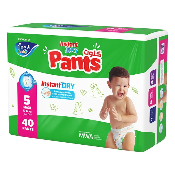 Fine Baby Instant Dry Diaper Pants Size 5 Maxi 12-17kg 40 pcs (2)