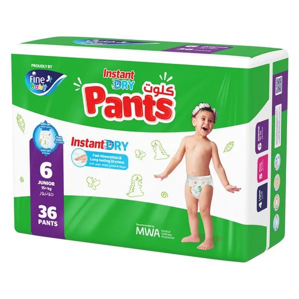 Fine Baby Instant Dry Diaper Pants Size 6 Junior 15+kg 36 pcs (2)