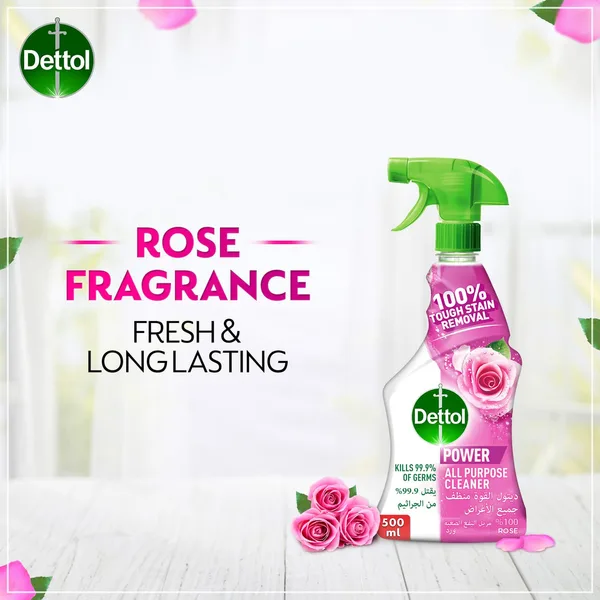 Dettol All Purpose Cleaner Spray Bottle Rose Scent 500 ml (2)
