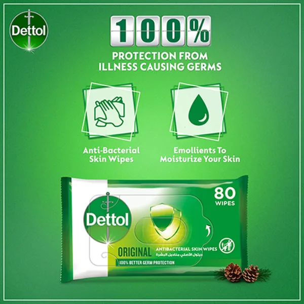 Dettol Original Anti-Bacterial Skin Wipes 5 x 10 pcs (3)
