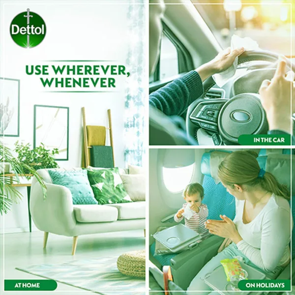 Dettol Original Anti-Bacterial Skin Wipes 5 x 10 pcs (5)