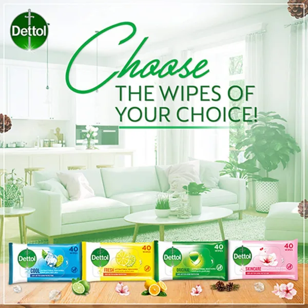 Dettol Original Anti-Bacterial Skin Wipes 5 x 10 pcs (8)