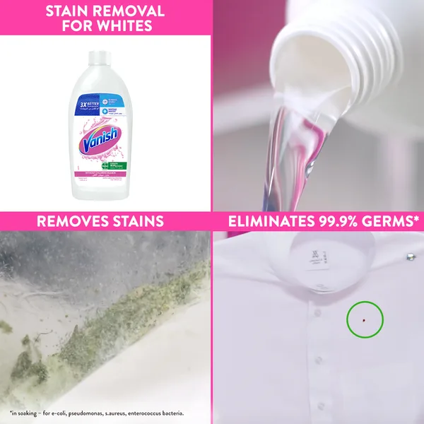 Vanish Liquid Fabric Stain Remover White Clothes 500 ml (4)