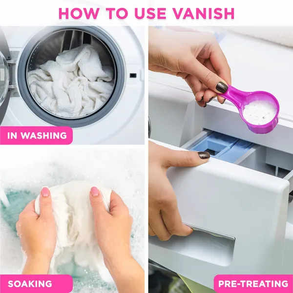 Vanish Gold Vanish Oxi Action Stain Remover Powder White Clothes 900 g (4)