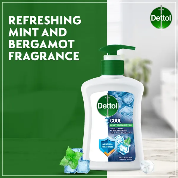 Dettol Cool Liquid Handwash Pump Mint & Bergamot Scent 200 ml (6)