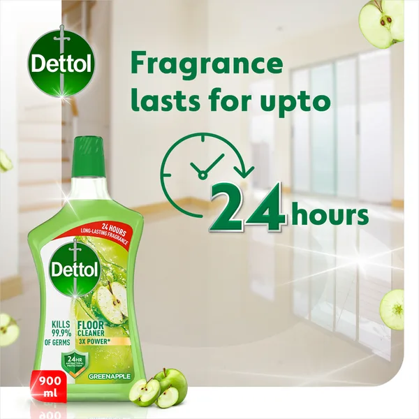 Dettol Anti-Bacterial Floor Cleaner Green Apple Scent 900 ml (4)