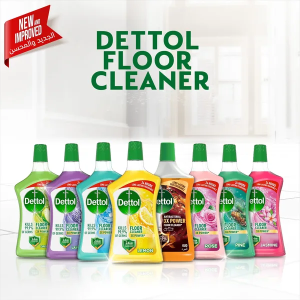 Dettol Anti-Bacterial Floor Cleaner Green Apple Scent 900 ml (6)