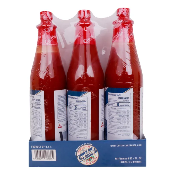 Crystal Louisiana's Pure Hot Sauce Value Pack 3 x 176 ml (2)