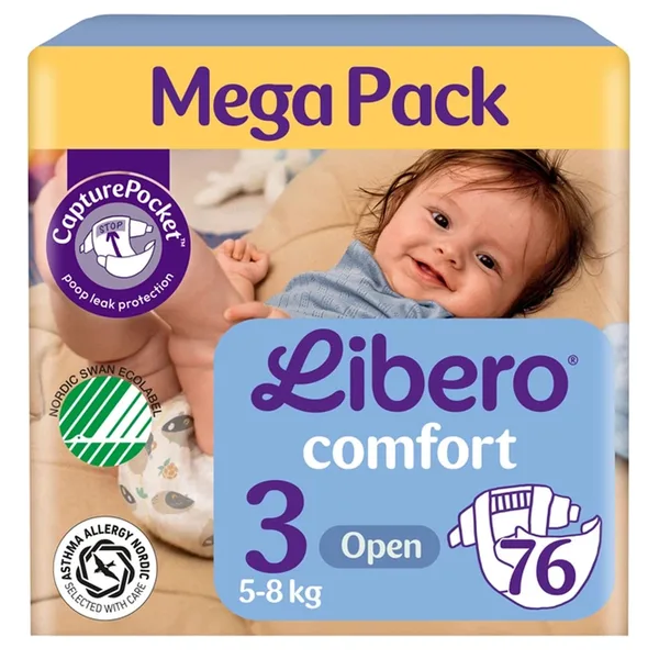 Libero Comfort Baby Diapers Mega Pack Size 3 5-8kg 76 pcs (2)