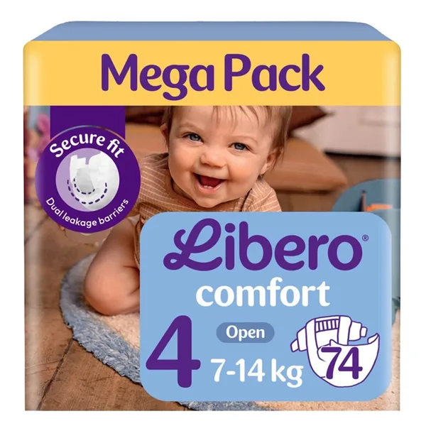 Libero Comfort Baby Diapers Mega Pack Size 4 7-14kg 74 pcs (2)