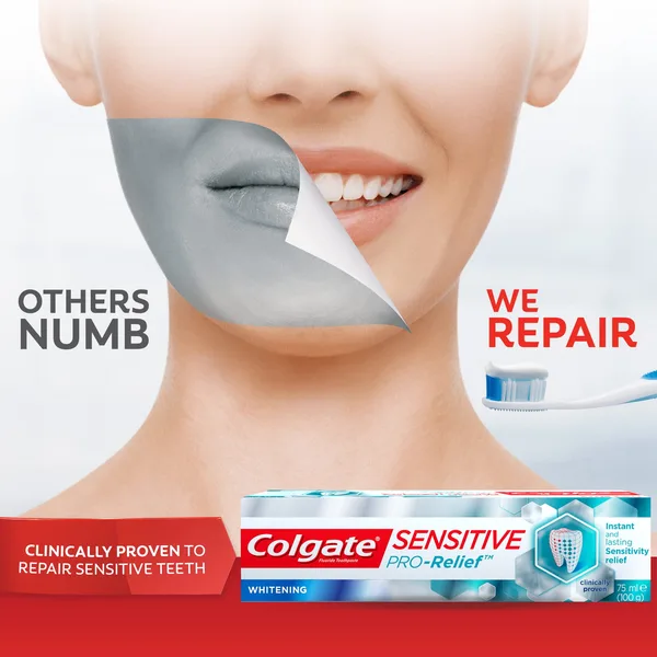 Colgate Fluoride Toothpaste Sensitive Pro-Relief Whitening 75 ml (3)