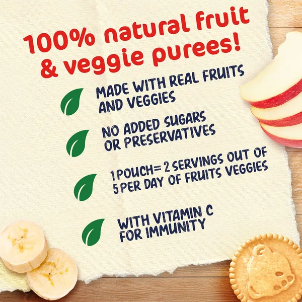 Nestle Cerelac Banana Orange Apple & Biscuit Fruits Puree Pouch Baby Food 90 g (5)