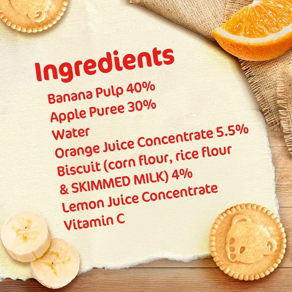 Nestle Cerelac Banana Orange Apple & Biscuit Fruits Puree Pouch Baby Food 90 g (7)