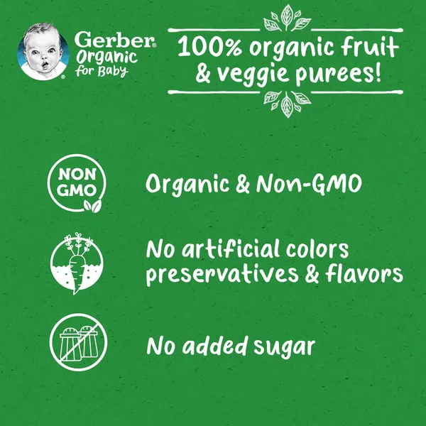 Gerber Organic Apple Banana Blueberry & Blackberry Baby Food From 6 Months 90 g (4)