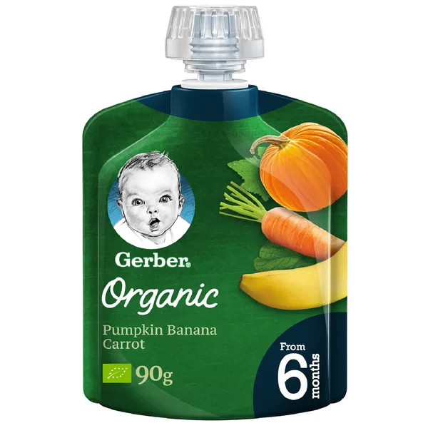 Gerber Organic Pumpkin Banana & Carrot Baby Food From 6 Months 90 g (2)