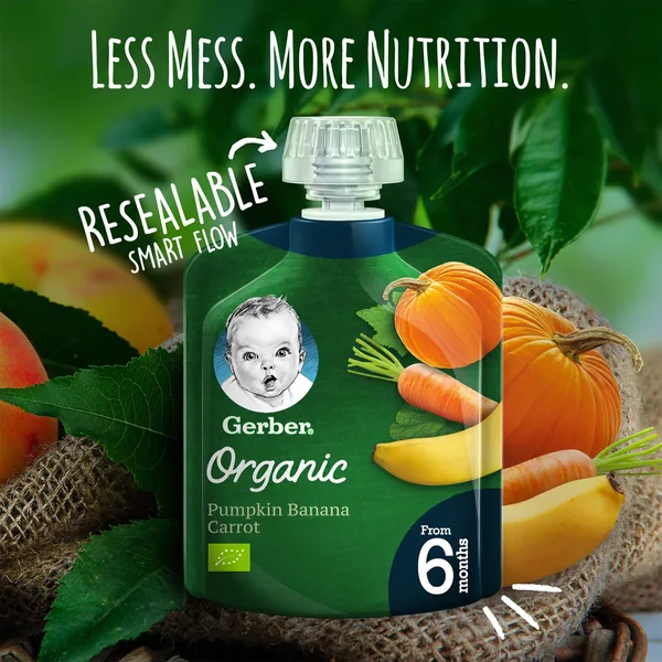 Gerber Organic Pumpkin Banana & Carrot Baby Food From 6 Months 90 g (4)