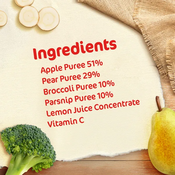 Nestle Cerelac Fruits & Vegetables Puree Pouch Broccoli Parsnip Apple & Pear From 6 Months 90 g (7)