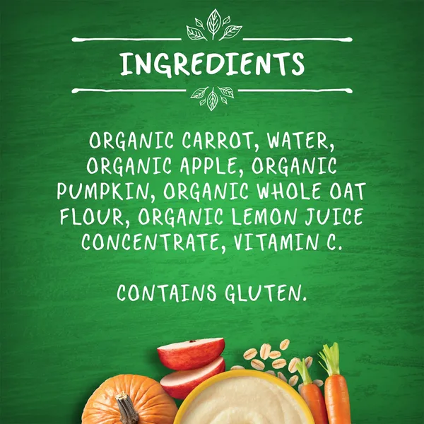 Gerber Organic Apple Pumpkin Carrot & Oats Fruits & Cereals For Baby From 6 Months 110 g (6)