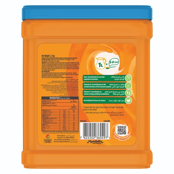 Tang Orange Flavoured Drinking Powder Reduced Sugar 1.5 kg (2)