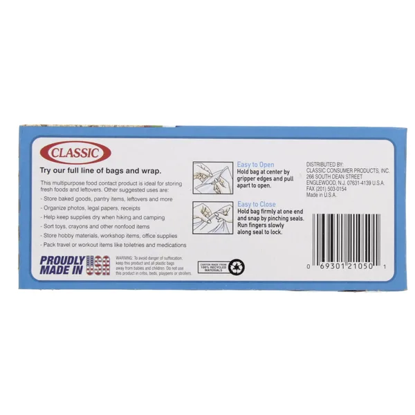 Classic Snap & Seal Sandwich Bags Size 16.5 x 14.9cm 50pcs (2)