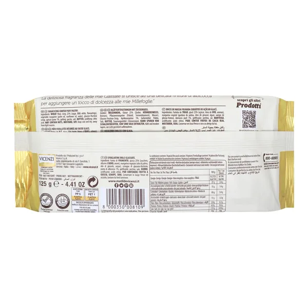 Matilde Vicenzi Millefoglie D'Italia Puff Pastry With Sugar 125 g (2)